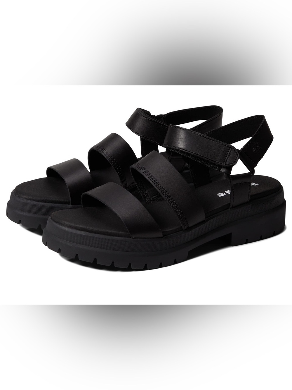 Timberland Women's London Vibe Black Chunky Platform Strappy Sandals